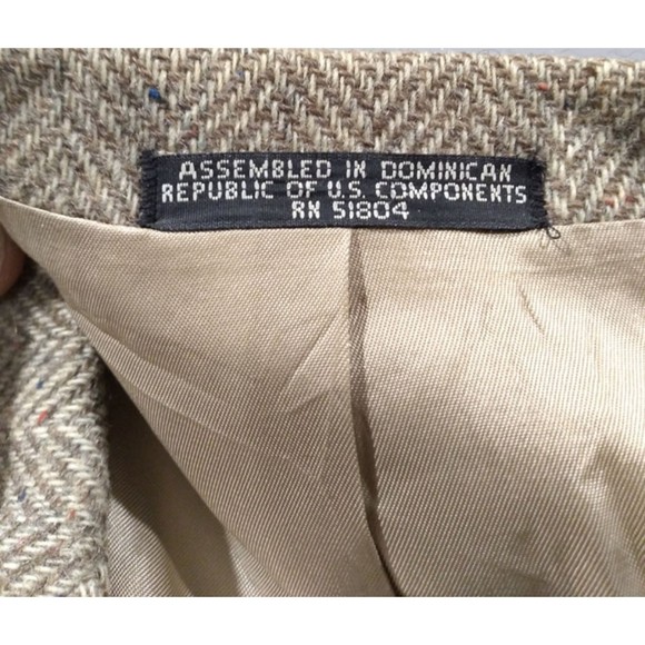 Stanley Blacker Men's Wool Tweed Sport Coat Blazer Brown Size 44R USA - Picture 9 of 9